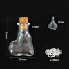 5-10pcs Small Mini Glass Bottles Jars with Cork Stoppers, 100pcs Eye Screws and 1pcs Small Funnels DIY Jewelry Making