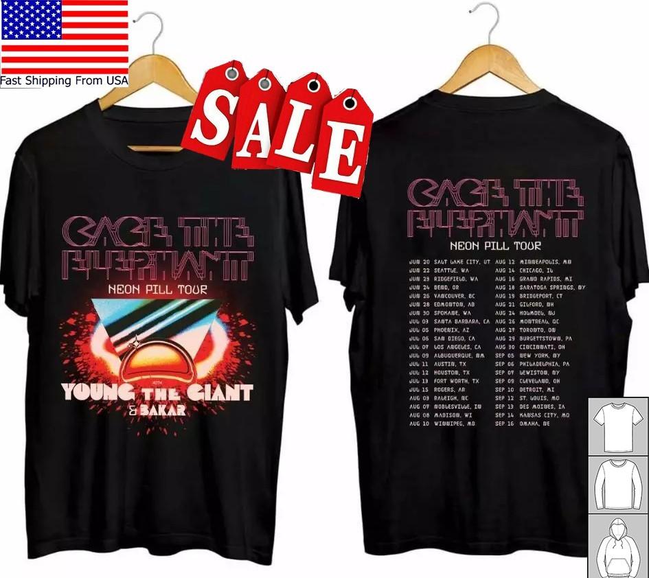 Hot Neon Pill Tour 2024 Shirt Cage the Elephant Gift For Fans Unisex S-235XJM306 Unisex T-Shirt