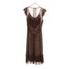 TOCCA silk No sleeve Sheer one piece 999 Brown Women Used