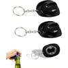 Cowboy Hat Bottle Opener, Portable Western Hat Bottle Cap Opener Dual-Function Keychain, Party & Gift, Ideal for Men and Beer Enthusiasts (Black*1)
