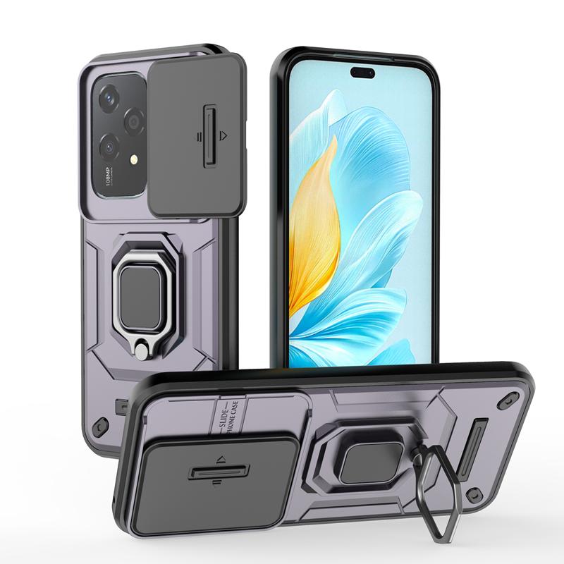 For Honor 200 Lite 5G Case Shockproof Armor Ring Case For Honor200 Honor 200Lite 5G Slide Camera Lens Protection Cover