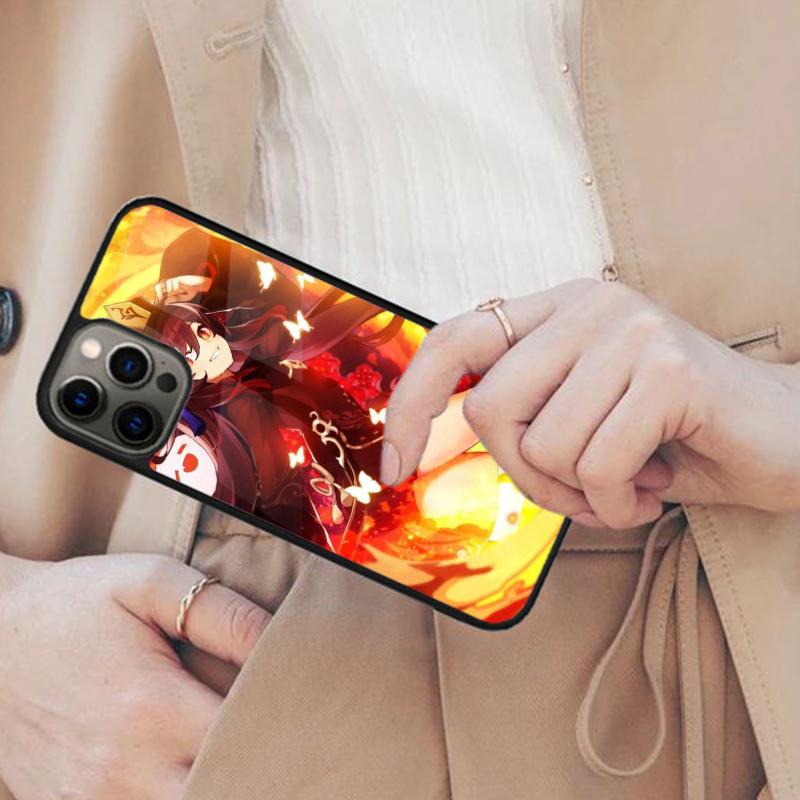 Чехол для телефона с магнитом Hu Tao Genshin Impact для APPLE iPhone 17 Air 16 14 13 12 Pro Max 15 Plus Беспроводная крышка MagSafe