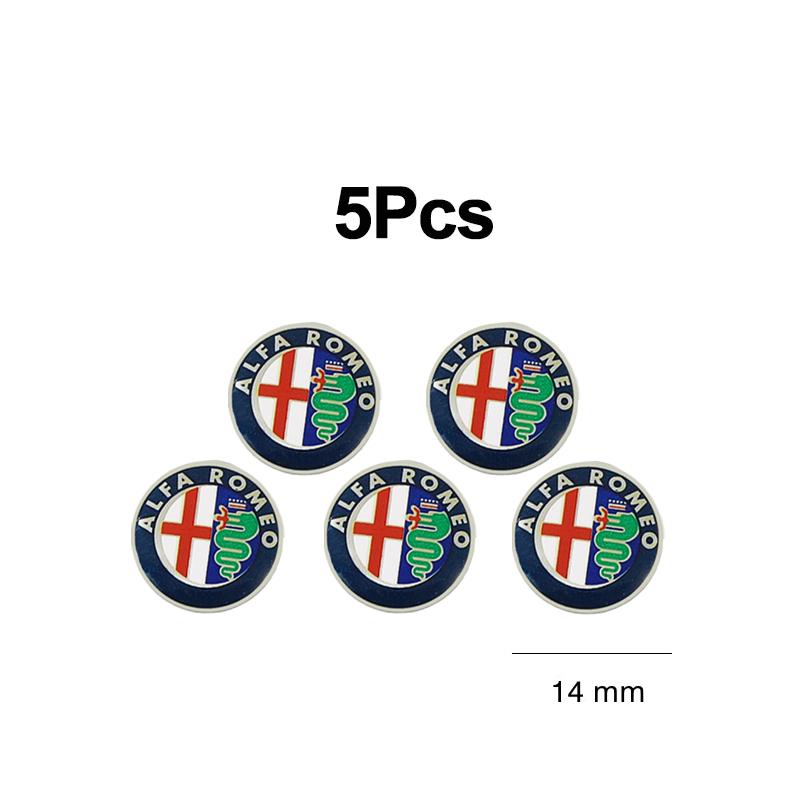 WAJDS1 14mm Aluminium Metal Car Styling Remote Key Stickers For Alfa Romeo 156 159 147 4C 8C 166 Giulia Giulietta Mito Stelvio Spider