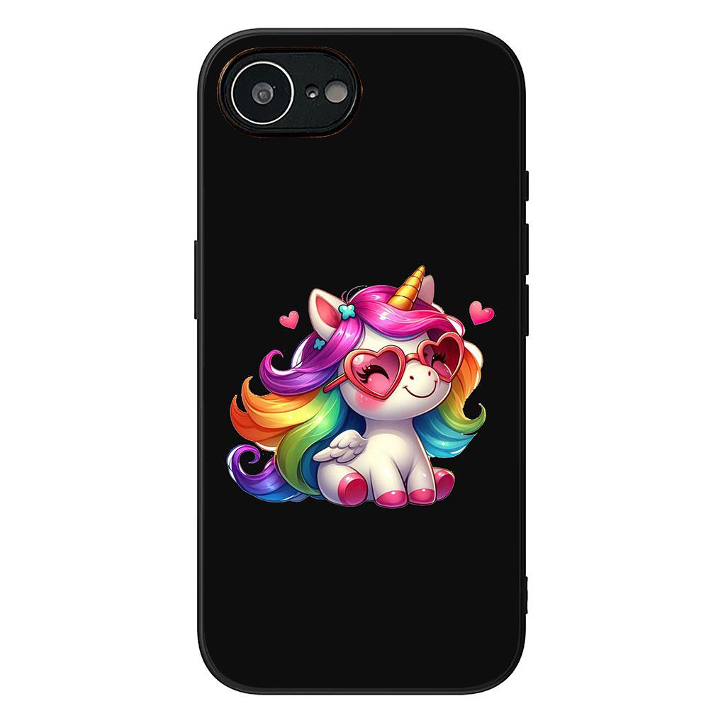 Phone Cover for Apple iPhone 13 12 Mini XS 11 Pro Max 7 8 Plus XR SE 2022 2020 SE3 Case Rainbow Unicorn Anime Cartoon Horse