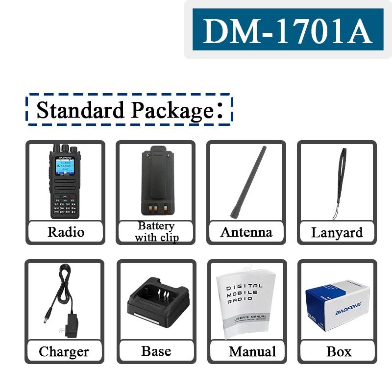 Baofeng DMR DM-1701A Walkie Talkie Open GD77 Installed Dual Mode Analog And Digital Tier 1+2 Dual Time Slot Long Range Ham Radio