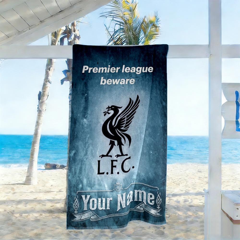 Liverpool Customize Your Name Beach Towel Soft Durable Quick-Dry Suitable for Sports Travel Swimming Yoga Bathroom Beach And Pool