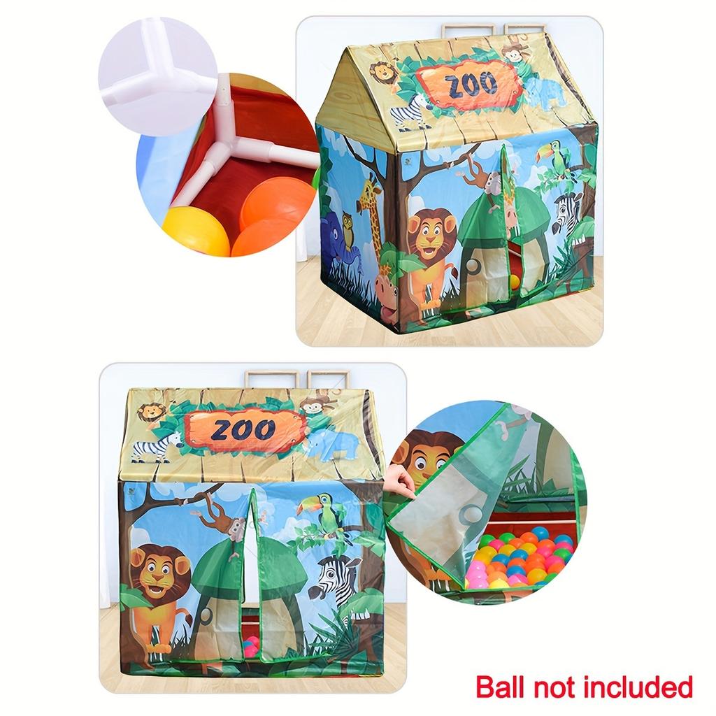 Детская игровая палатка для дома, Большая детская палатка для улицы, Легко переносить и устанавливать, Большая комната для ползания, День рождения, Рождество