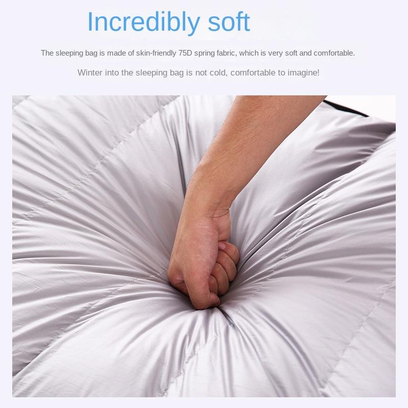 Пуховый спальный мешок 2300 г, утолщенный теплый спальный мешок на белом утином пуху, зимний спальный мешок для альпинизма и кемпинга