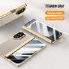 Электролитическое Покрытие Пружинный Шарнир Обычная Кожа Закаленное Стекло Защитный Чехол Для Samsung Z Fold 6 Galaxy Z Fold6 Всестороннее Покрытие