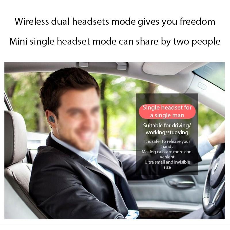 Admisitr Внутриканальная TWS-гарнитура Bluetooth 5.3 со стереозвуком Hi-Fi и магнитным зарядным кейсом в нескольких цветах