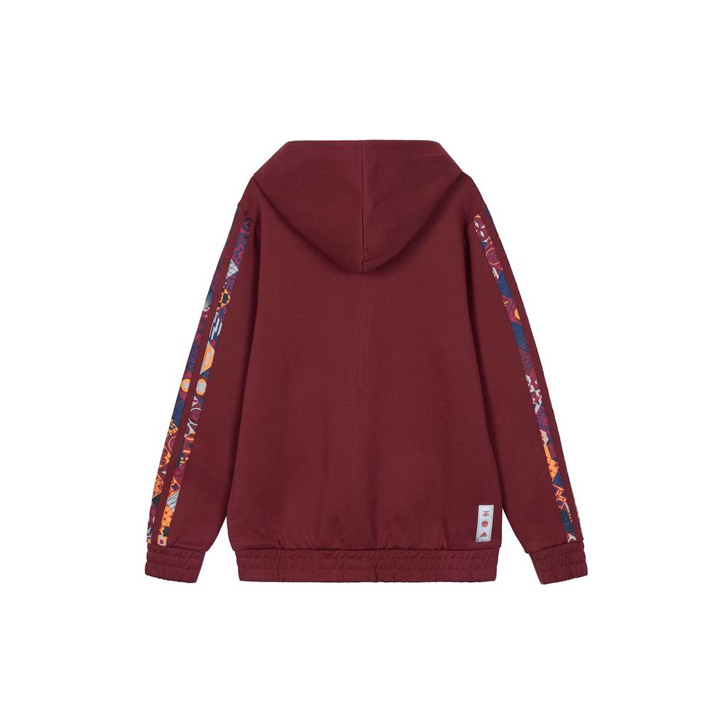 adidas Новогодняя баскетбольная куртка с капюшоном мужская верхняя одежда коричневый красный HD7932