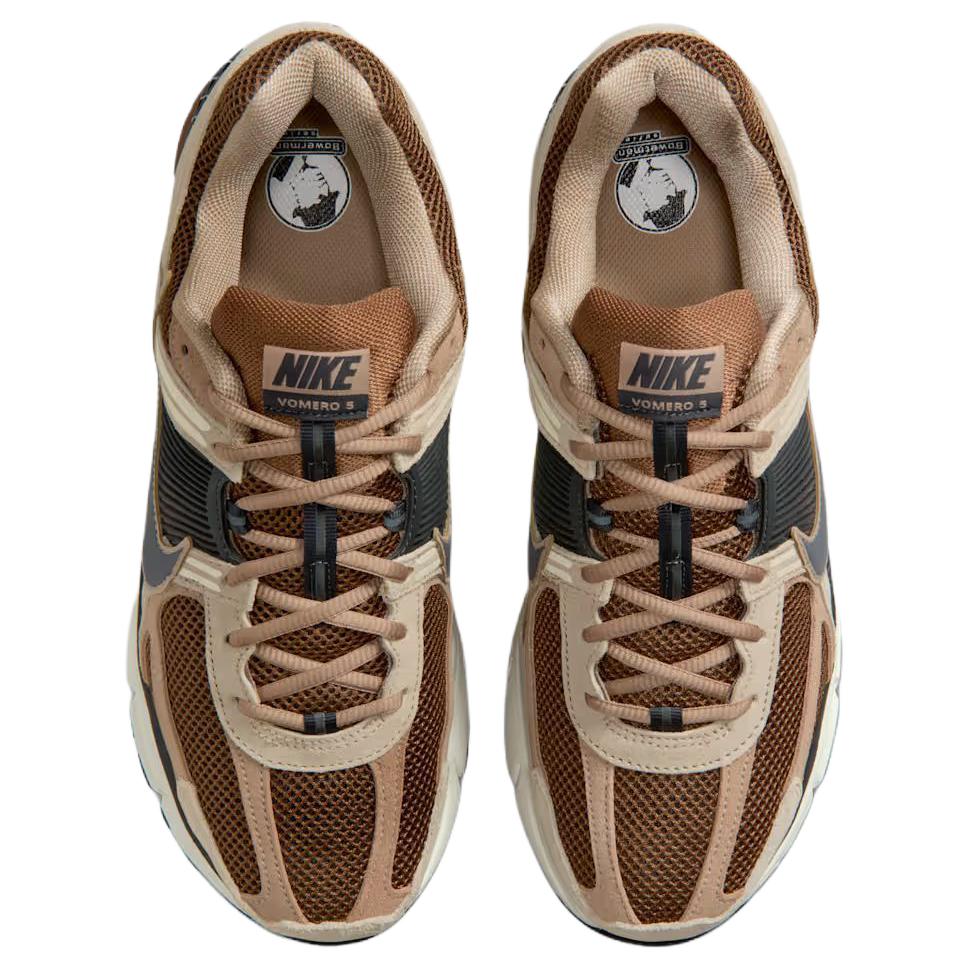 Nike Zoom Vomero 5 Дышащие Поддержка Легкие Упругость Повседневные Беговые Кроссовки Мужские Коричневые HF1553-202