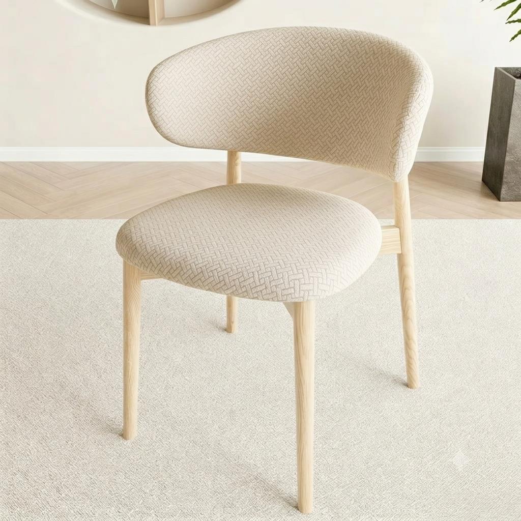 C Shaped Backrest Chair Cover High Elastic Split Wood Chair Protector Dustproof Seat Slipcover For Home Decoration