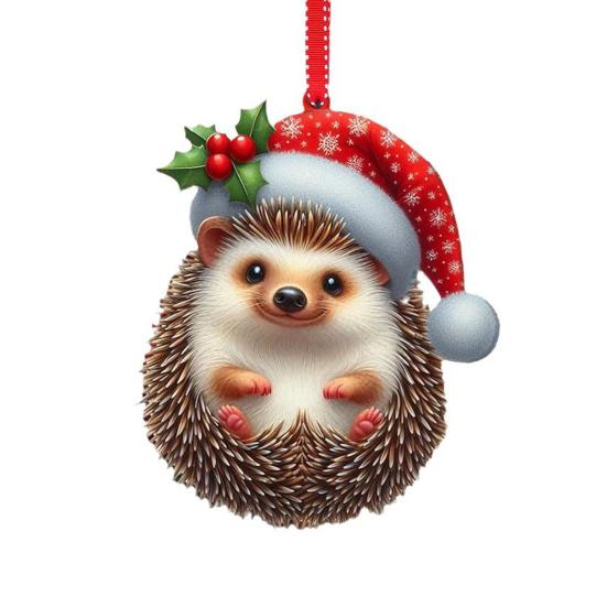 Рождественский подвесной орнамент акриловый мультяшный стиль кулон с шнурком