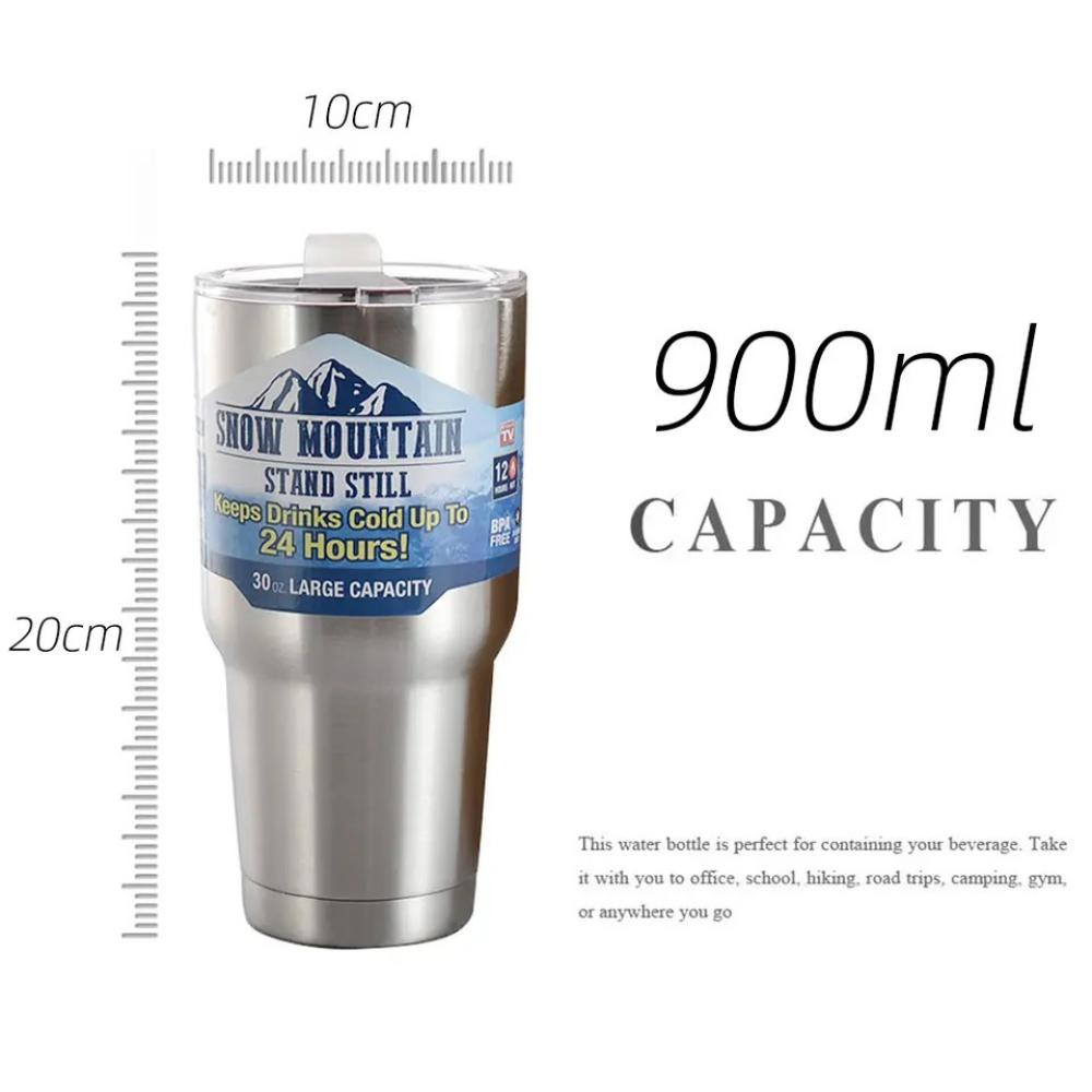 Термос Magic Mountain, чашка, термос со льдом, кофейная кружка на 30 унций, бутылка с вакуумной изоляцией, термос из нержавеющей стали для воды, уличные термоколбы