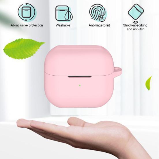 Earphone Protective Case Solid Color Shock-Proof Impact Resistant 360-Degree Protection Silicone Charging Case