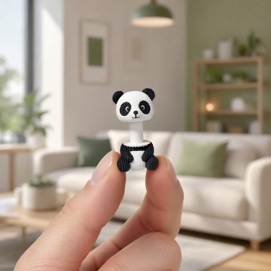 3D-печатная панда, настольное украшение, выдвижная вращающаяся фигурка милого животного, мини-игрушка-антистресс для домашнего офиса