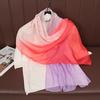 45*145 см Градиентный цвет Шифон Мягкий Женский Шарф Шаль Декоративный Шарфы Дышащий Защита от солнца Элегантная Леди Универсальная Бандана