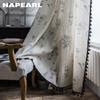 1 шт. NAPEARL винтажный деревенский стиль цветочный принт бахрома края полузатемняющие шторы для небольшого окна кухни спальни гостиной балкона домашний декор