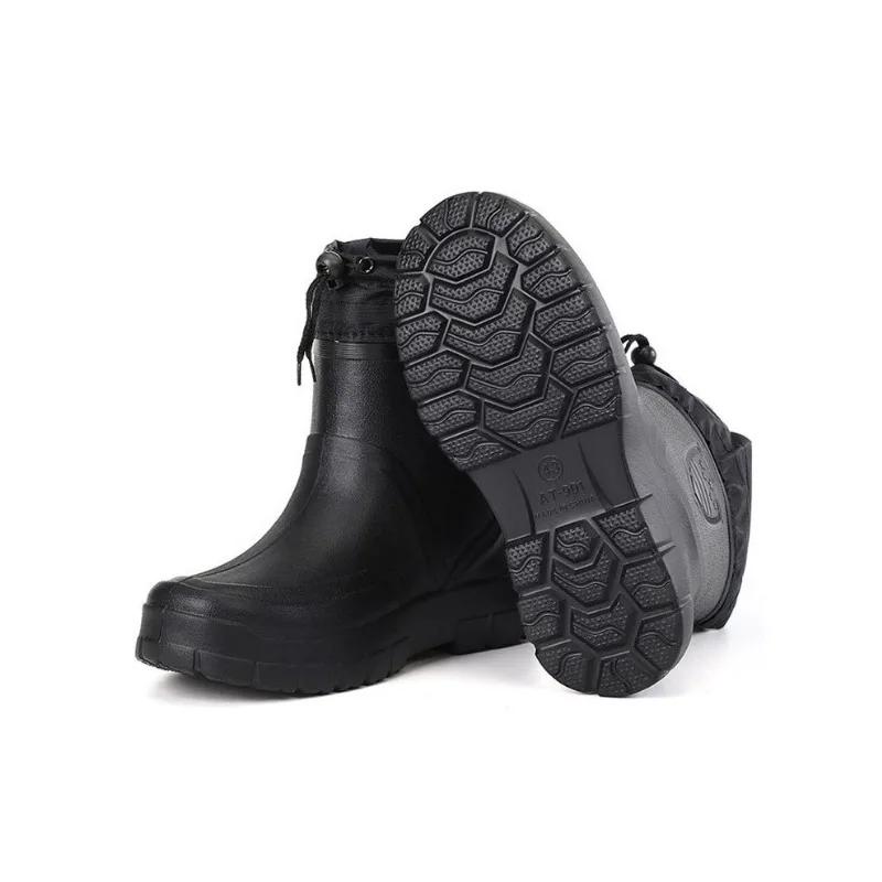 Мужские зимние ботинки для снега, уличные водонепроницаемые, для рыбалки, зимние теплые ботильоны для мужчин, больших размеров, на толстой подошве, нескользящие