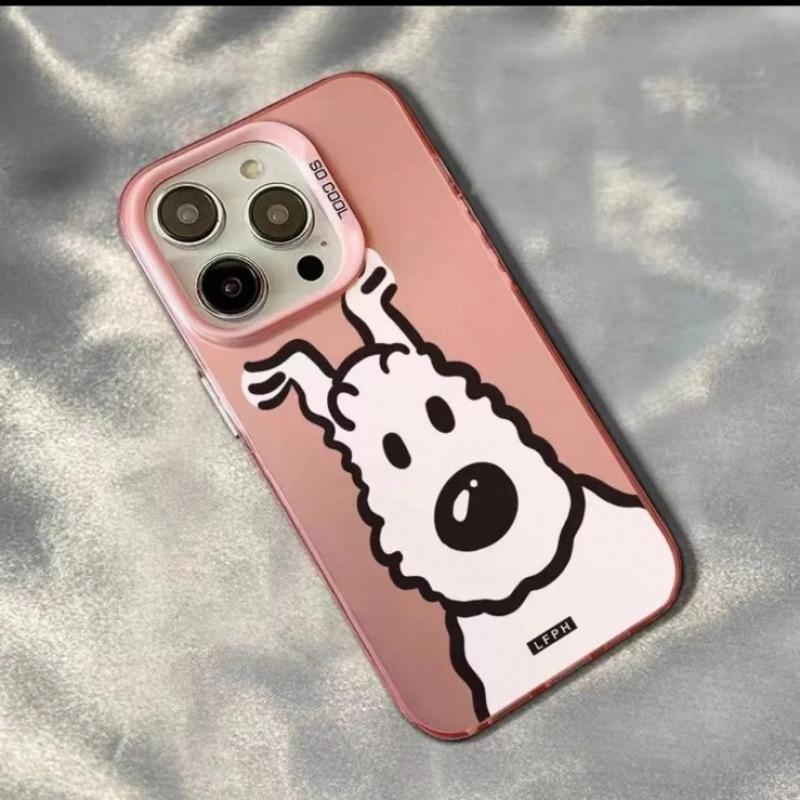 Кудрявый щенок подходит для чехла на мобильный телефон Apple 15plus iPhone14 личность 13 Pro Apple 12/11 мужские модели