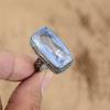 Natural Tanzanite Quartz Sterling Silver Vintage Anniversary Promise Ring US 8.5
