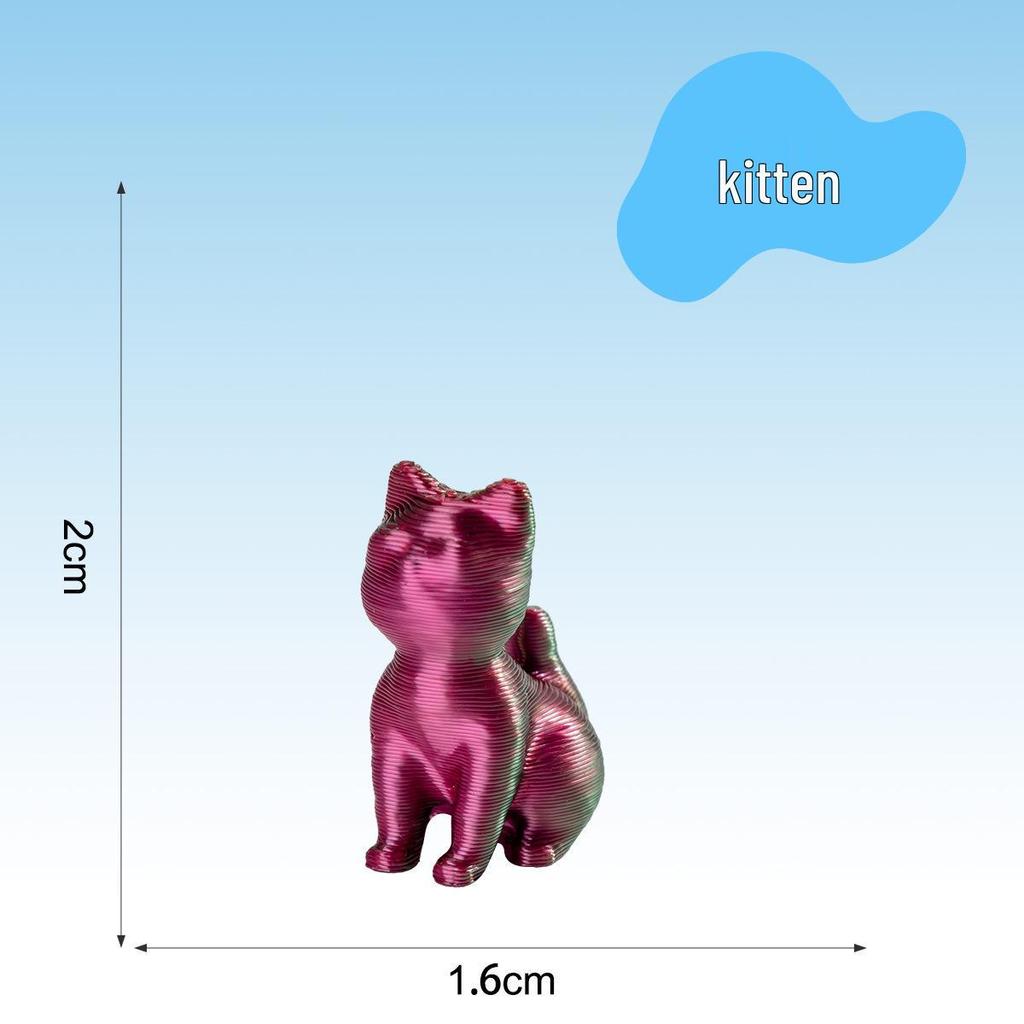 3D Printed Colorful Mini Animal Ornaments - Educational Toys for Children