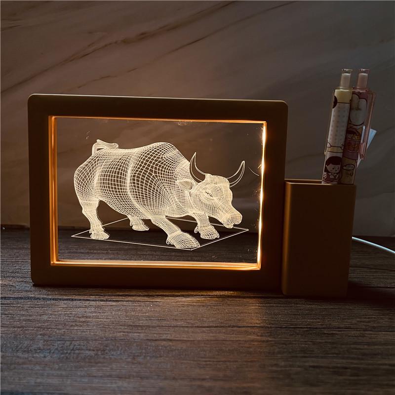 3D Photo Frame Pen Holder Night Light – Creative Graduation or Birthday Gift for Teachers and Classmates