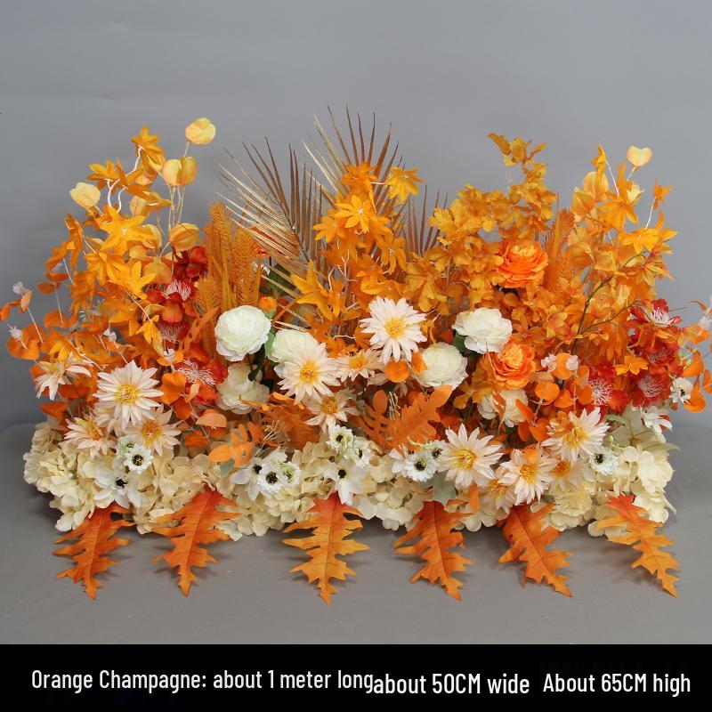 Wedding Aisle Floral Arrangement: Artificial Flower Basket & Row Decoration