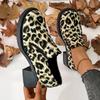 Spring  Women's High Heels Leopard Loafers Plus Size 36-42 Thick Square Heeled Slip On Pumps Women Gothic Thick Sole Shoes
