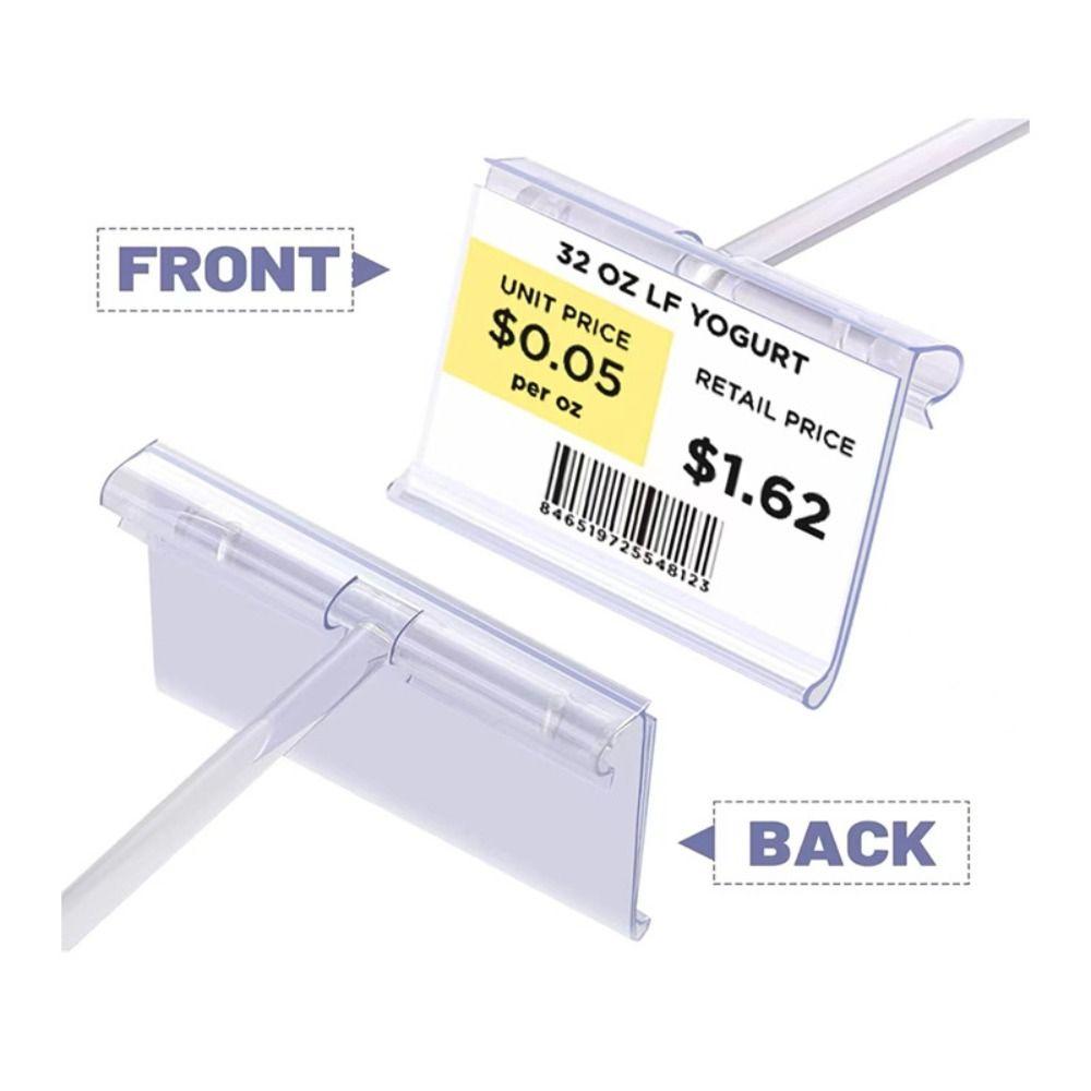 Price Tag Supermarket Label Display PVC Plastic Retail Shelf Card Slot  Mall Shop