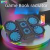 Подставка для игрового ноутбука с воздушным охлаждением RGB F12 с 6 вентиляторами для дисплея 15,6''