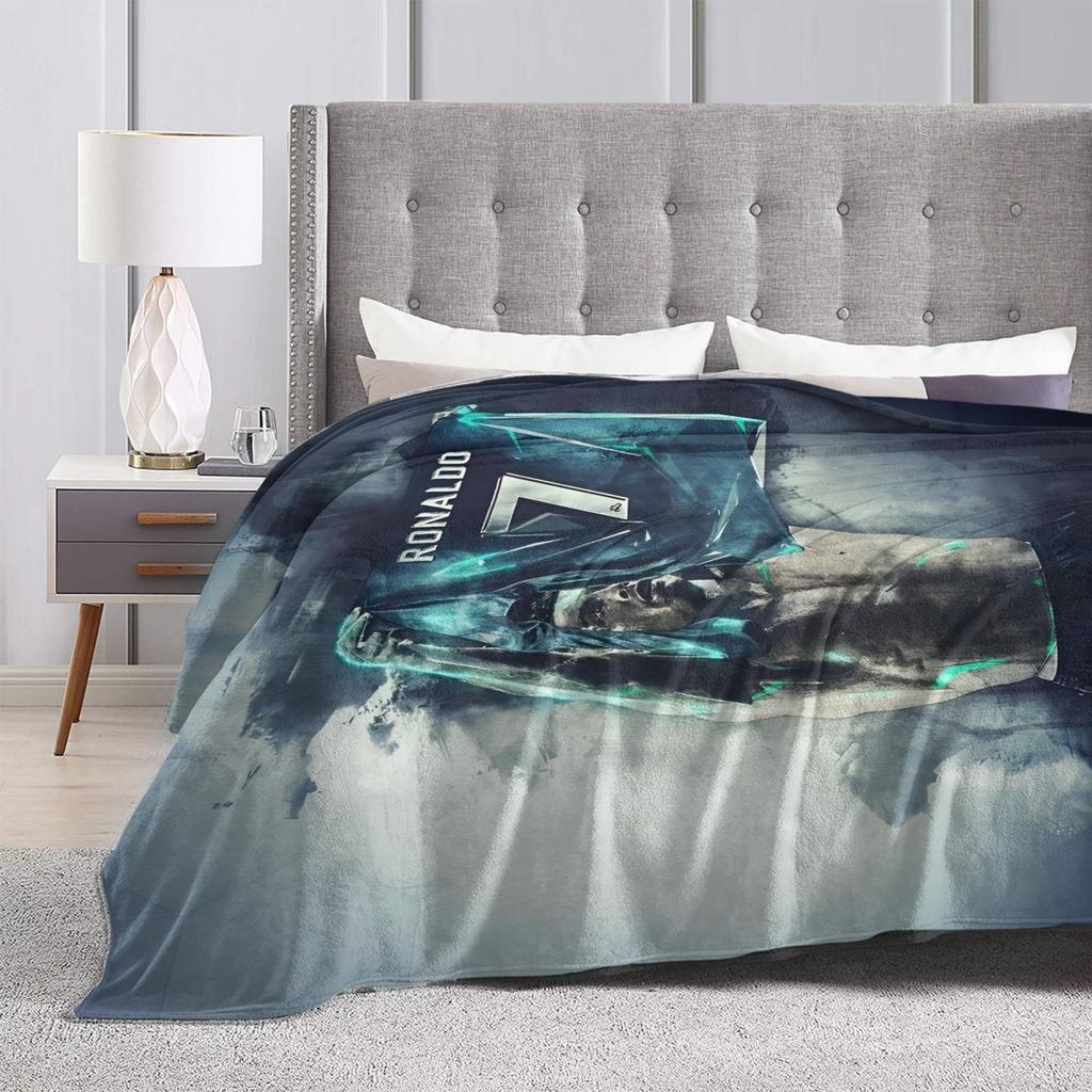 Football Legend CR7 Plush Blanket Vintage Throw Blanket for Home 125*100cm Bedspread