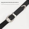 Classic Water Diamond Embellished Faux Leather Belt For Women With Adjustable Pin Buckle