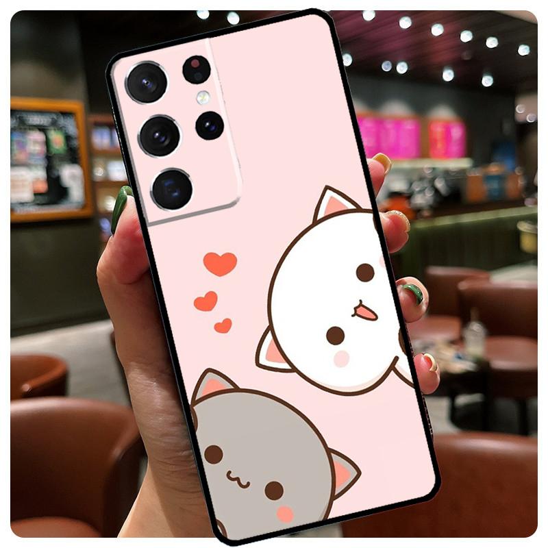 Мультяшный Милый Кошачий Чехол Для Samsung Galaxy S23 S22 Ultra S9 S10 Note 10 Plus Note 20 S21 Ultra S20 FE Телефонный Чехол