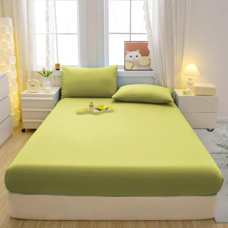 3Pc Minimalist Modern Solid Color Bedsheet Set Soft And Comfortable Bedding, Bedspread Set (Including 1 Bedsheet+2 Pillowcases)