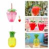 Пластиковый стакан с трубочкой «Клубника» 500 мл Стакан с трубочкой «Ананас» Чашка для питья Дома