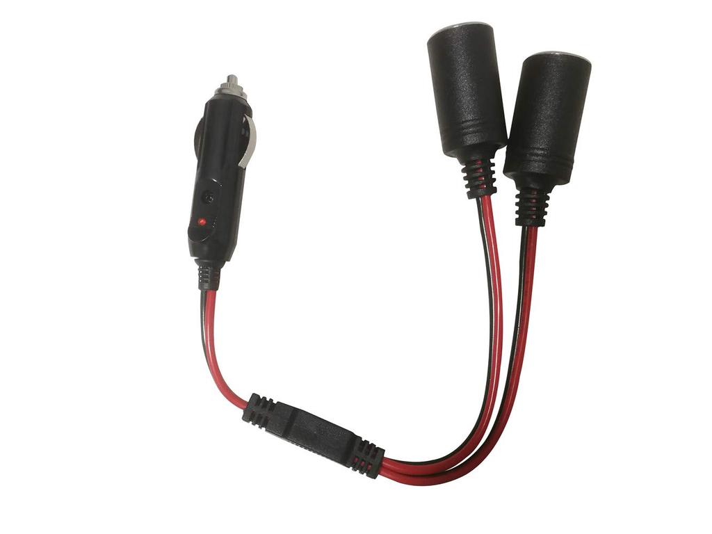 Dongge 2 удлинитель для прикуривателя, гнездо прикуривателя, 2 отделения, 12 В, 24 В, универсальная автомобильная зарядка, поддерживает ток 15 А, 16 AWG, чистая медь