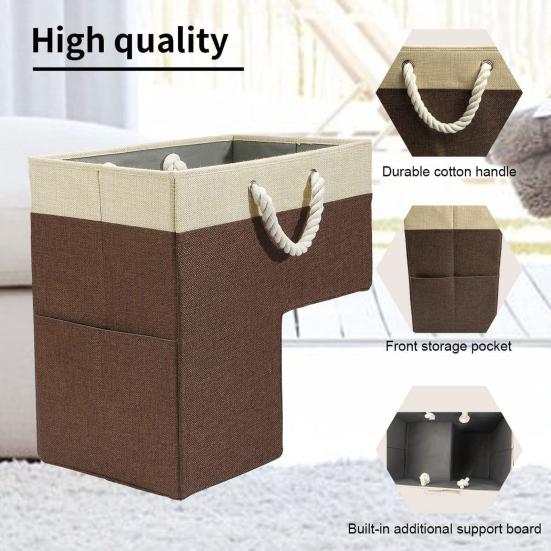 Лестничная корзина с ручками для книг, сумка для хранения одежды, игрушки, складная большая вместительная детская сумка для хранения мелочей, хранение на ступеньках