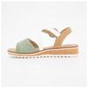Sage Wedge Sandals with Gold Buckle and Velcro Closure Woman ROMIKA