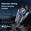 2pcs Kebidumei Y12 Pro Motorcycle Helmet Intercom Bluetooth Headset 500M Wireless Intercomunicador Moto Walkie Talkie
