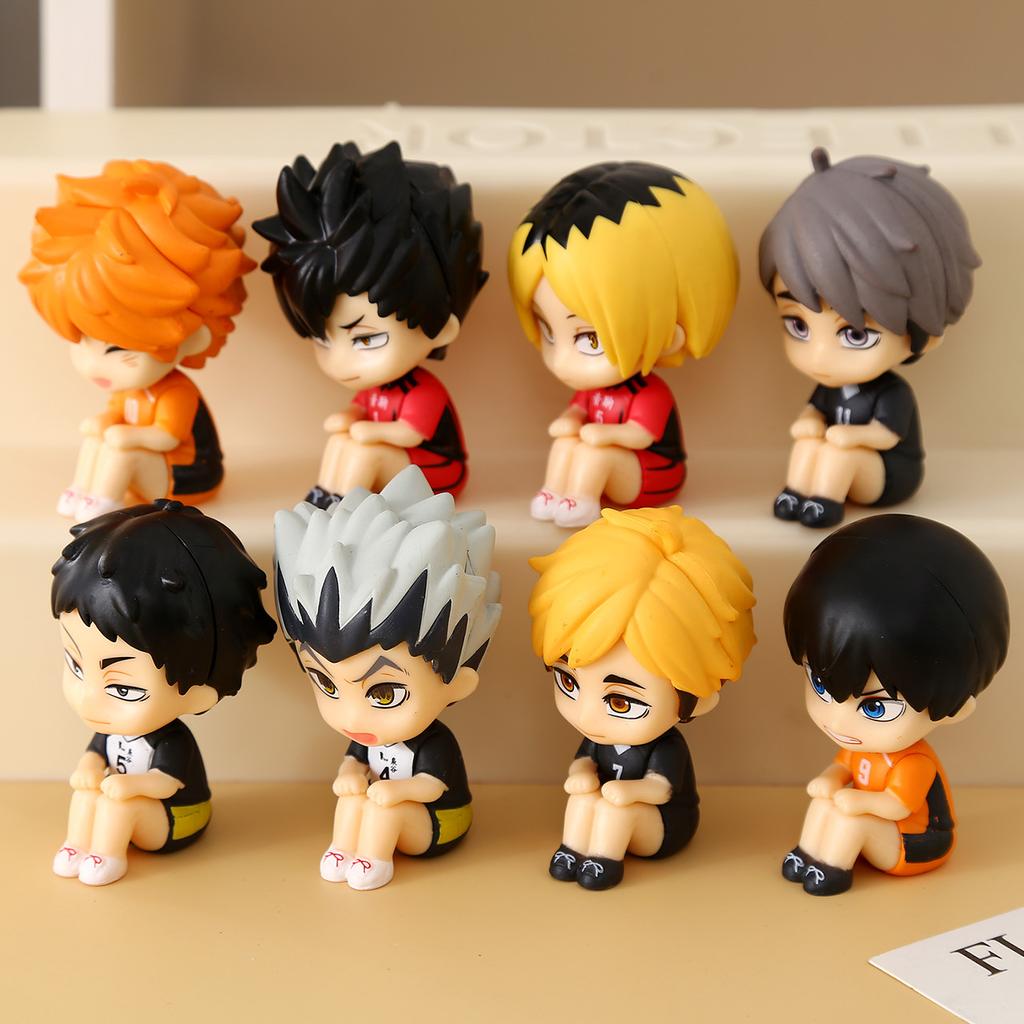 8 шт./комплект Аниме Haikyuu!! Ойкава Тоору Иваизуми Хадзимэ Акааши Кейджи Модель Фигурки Действия ПВХ Q Версия Коллекционные День Рождения Прочные Игрушки