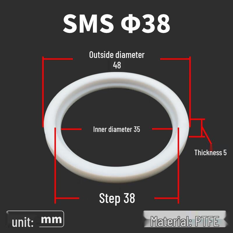SMS PTFE Union Flat Gasket