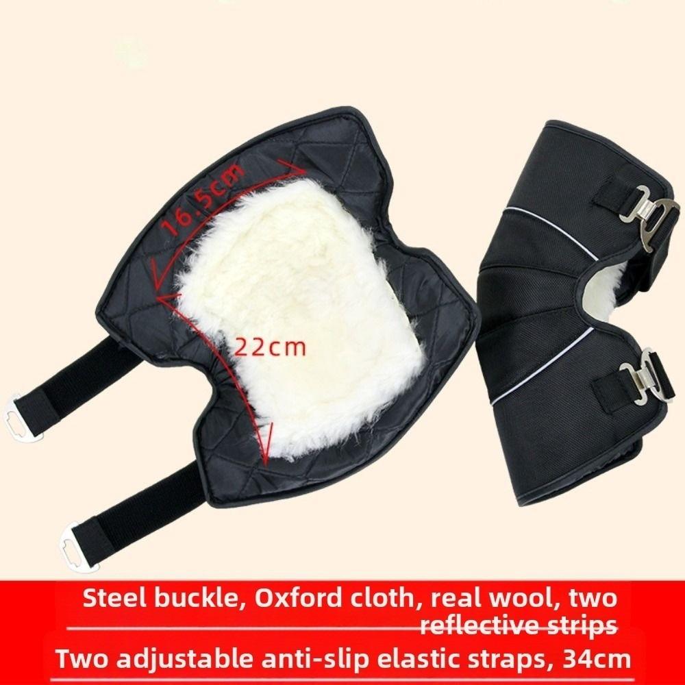 Windproof Motorcycle Kneepad Cowhide Thermal Leg Warmers Winter Knee Brace  Outdoor