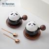 Mr. Nanshan Panda Ceramic Tea Infuser Couple Mug Set
