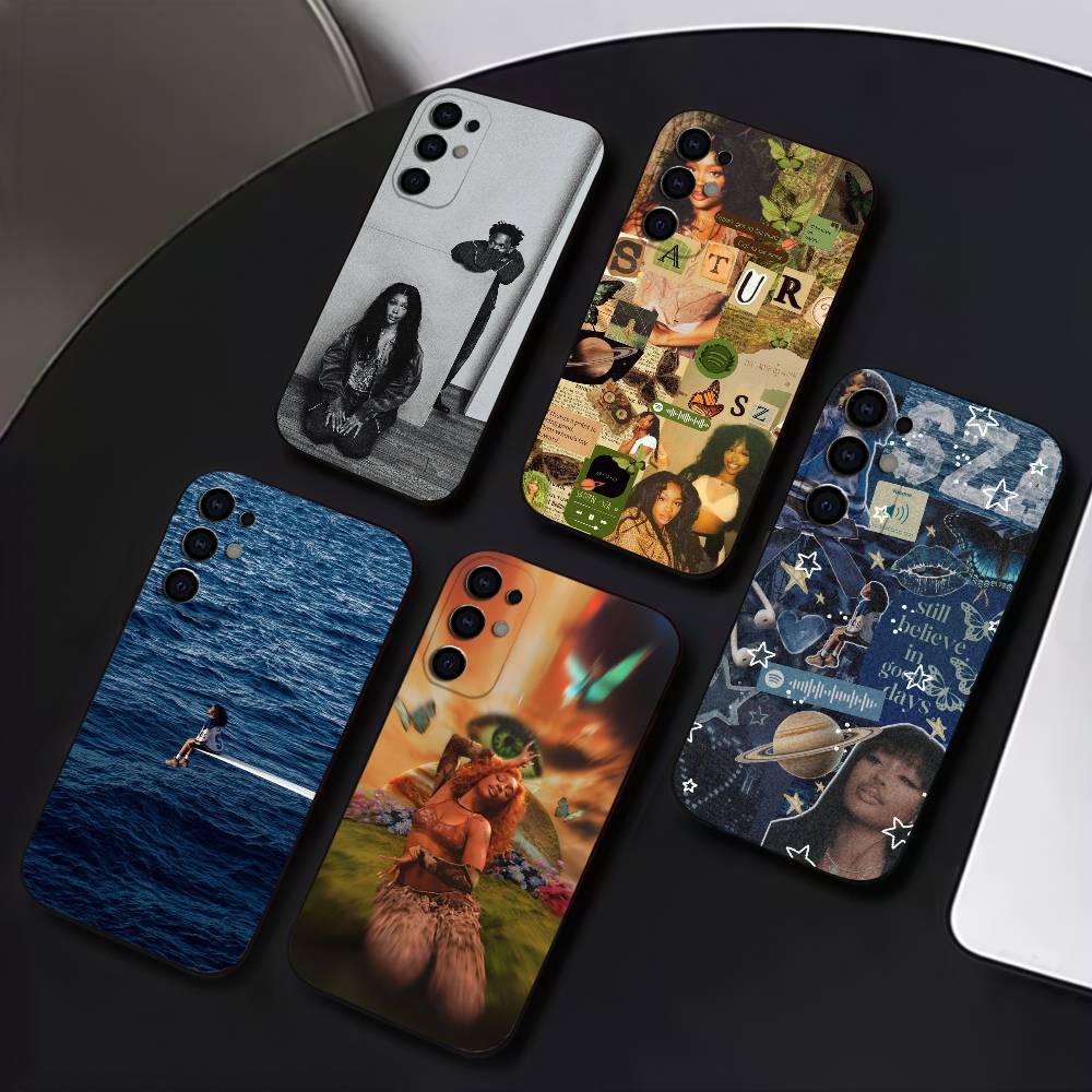 Чехол для телефона рэперши S-SZA для Samsung S25,S24,S21,S22,S23,S30,Ultra,S20,Plus, Мягкий силиконовый черный чехол