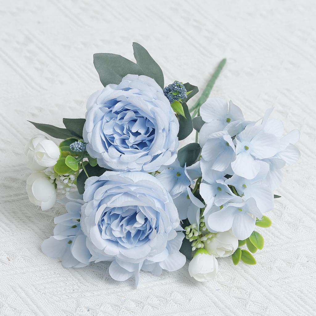 Beautiful Peony Artificial Flowers High Quality Hydrangeas Silk Bride Bouquet Wedding Home Room Festival Gift Table Decoration