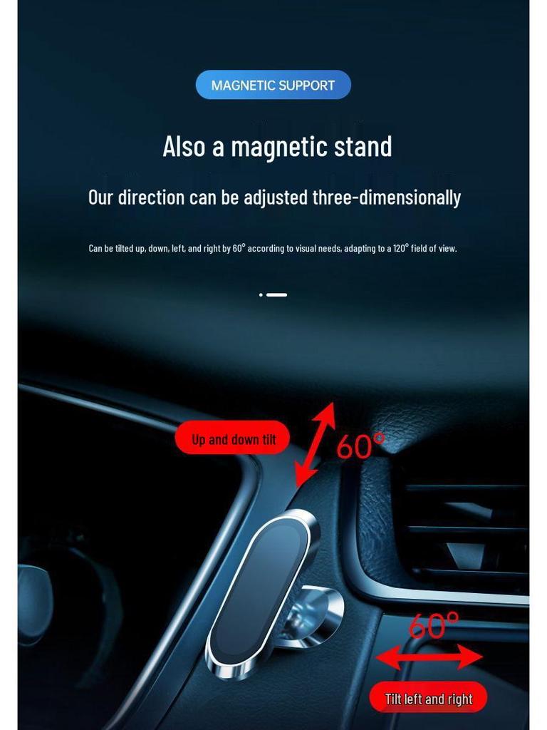 2025 New Alloy Magnetic Dashboard Phone Holder