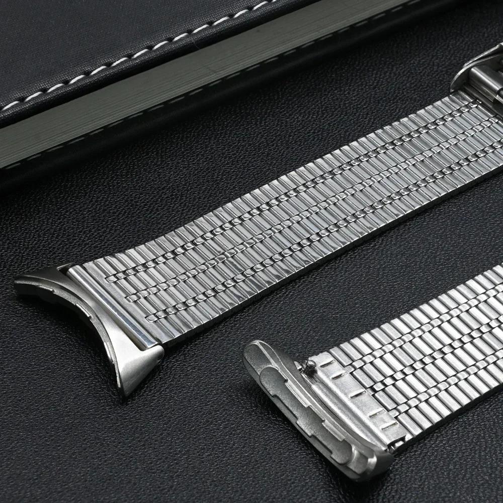 Роскошный ремешок из нержавеющей стали для Google Pixel Watch 3 45 мм Мужской ремешок Браслет Заменяемые аксессуары для Pixel 3/2/1 41 мм Ремешок