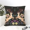 Natural Plant, Bird, And Flower Prints Pillow Case Cotton Linen Fabric Square Zipper Pillowcase Home Decorative Living Room